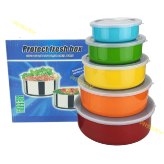 Protect steel fresh box 5 pcs set 12cm-18cm